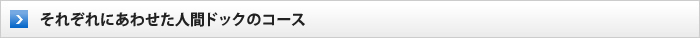 それぞれにあわせた人間ドックのコース